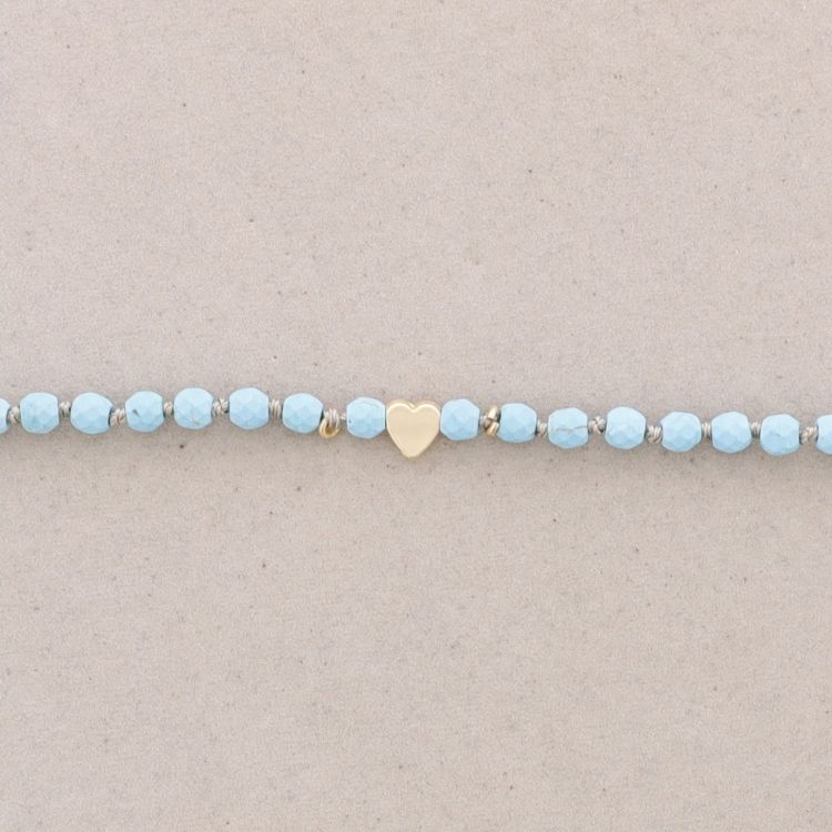 GARGANTILLA BOLITAS FACETADAS CORAZÓN/ESTRELLA 2