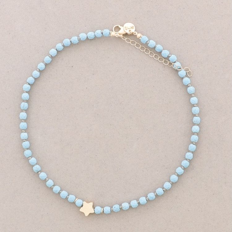 GARGANTILLA BOLITAS FACETADAS CORAZÓN/ESTRELLA