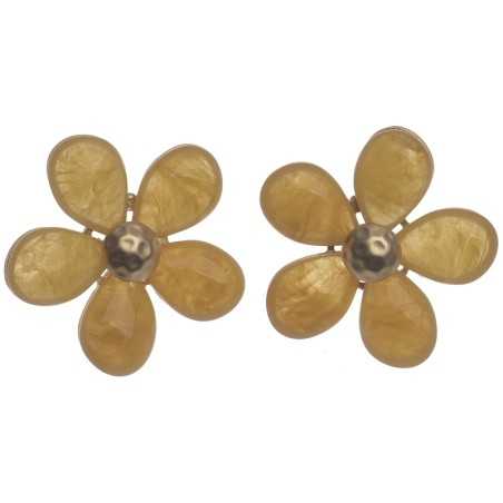 RESIN FLOWER STUD EARRINGS