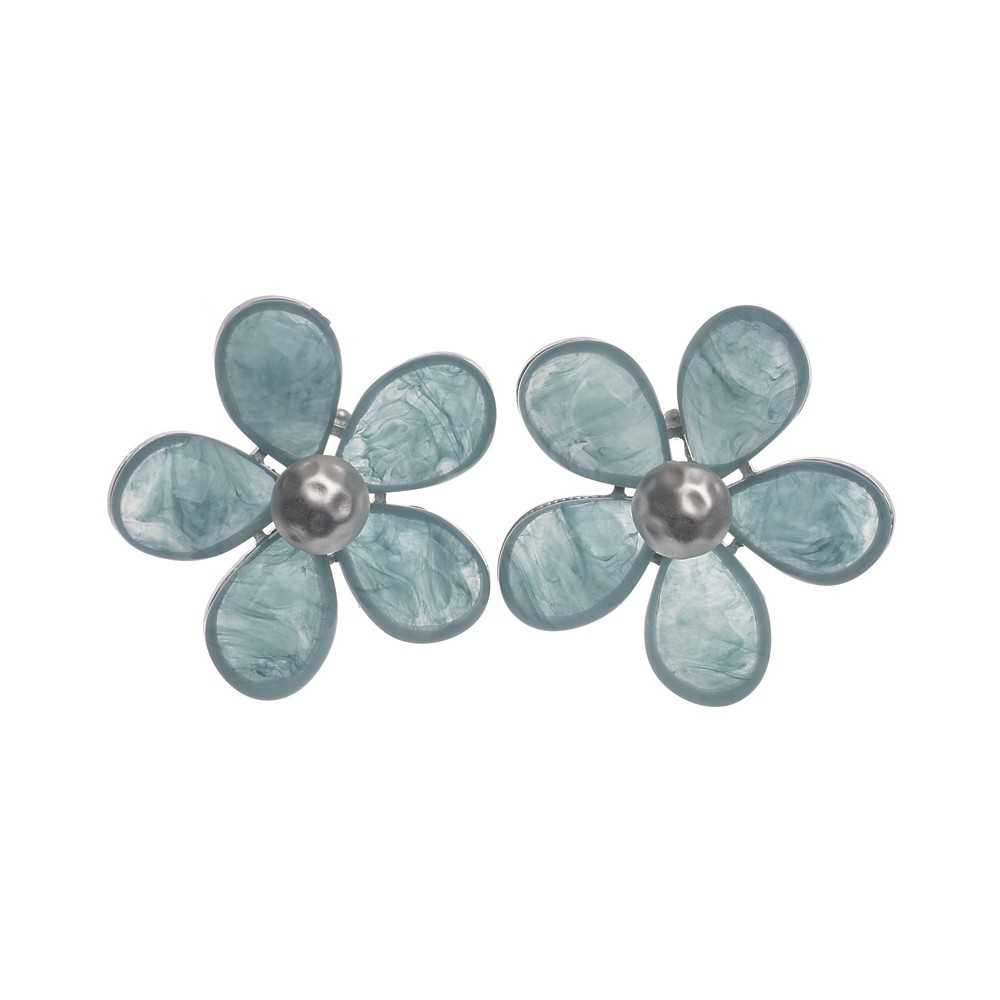 RESIN FLOWER STUD EARRINGS