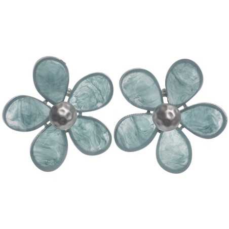 RESIN FLOWER STUD EARRINGS