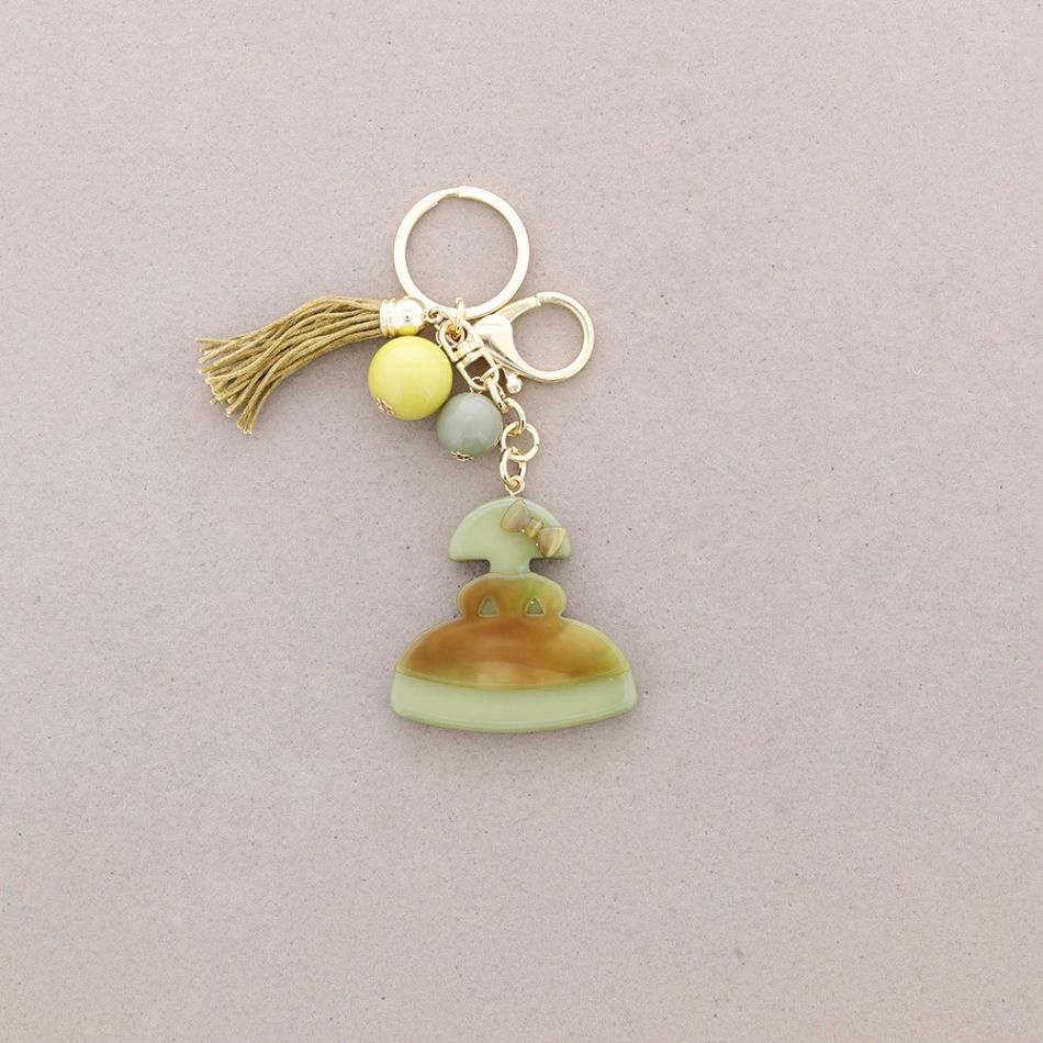 MENINA DOUBLE LAYER RESIN KEYCHAIN