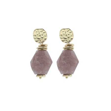 IRREGULAR STONE PENDANT EARRINGS