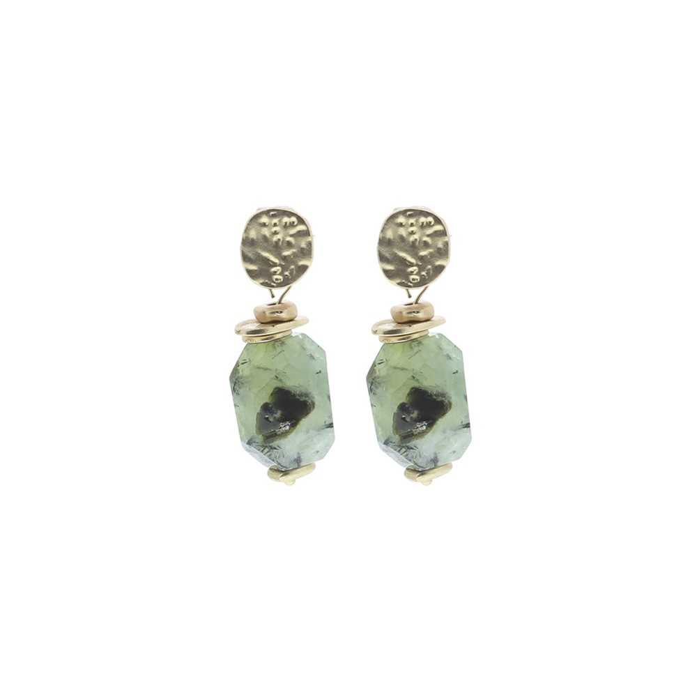 IRREGULAR STONE PENDANT EARRINGS