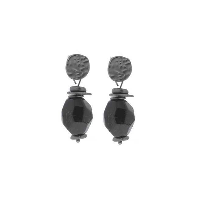 IRREGULAR STONE PENDANT EARRINGS