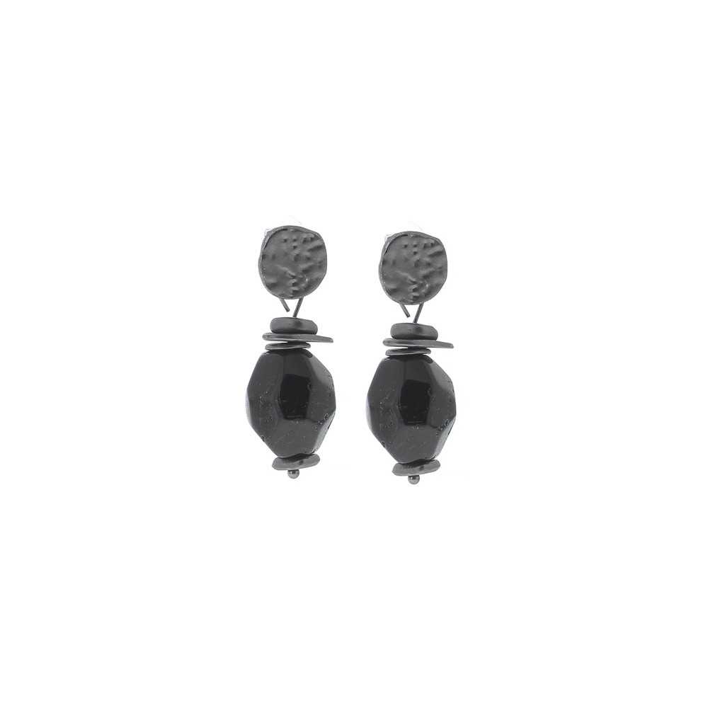 IRREGULAR STONE PENDANT EARRINGS