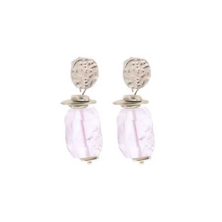 IRREGULAR STONE PENDANT EARRINGS