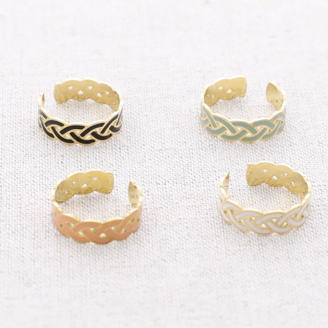 ENAMEL BRAIDED STEEL RING