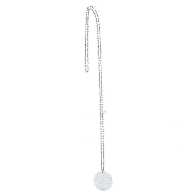 COLLAR LARGO COLGANTE MEDALLA METAL