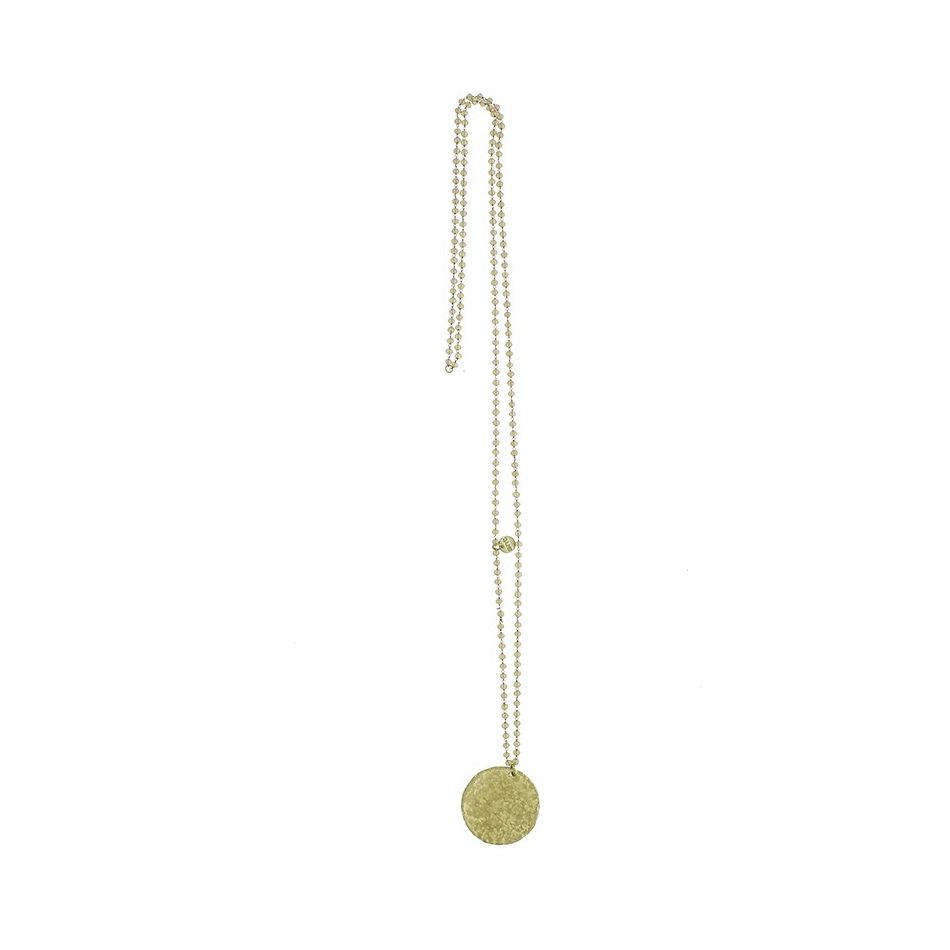 COLLAR LARGO COLGANTE MEDALLA METAL