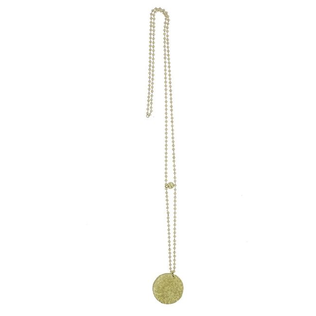 COLLAR LARGO COLGANTE MEDALLA METAL