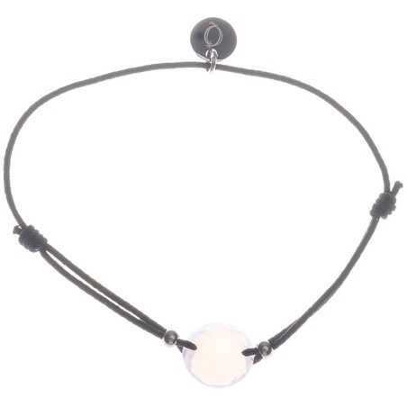 ROUND FACETED STEEL ELASTIC CRYSTAL BRACELET