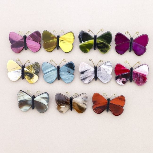 RESIN BUTTERFLY BROOCH
