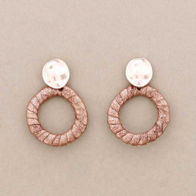 LINED RING METAL EARRINGS