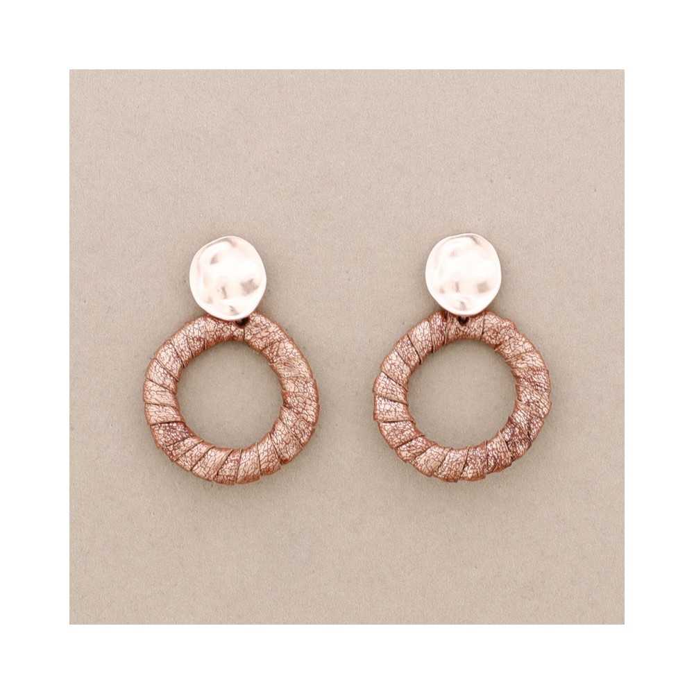 LINED RING METAL EARRINGS