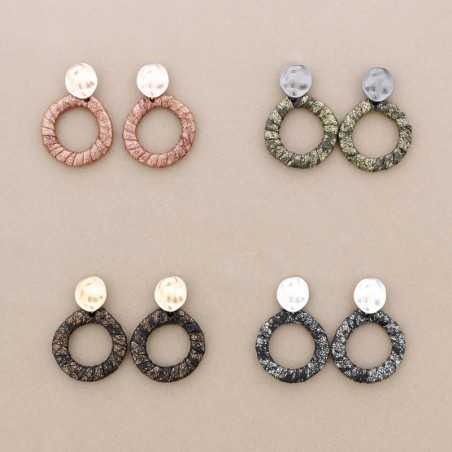 LINED RING METAL EARRINGS