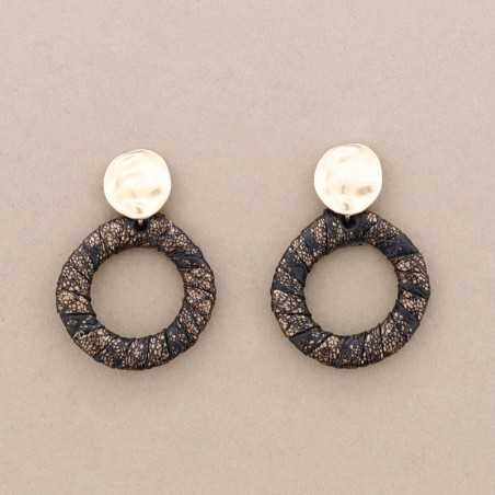 LINED RING METAL EARRINGS