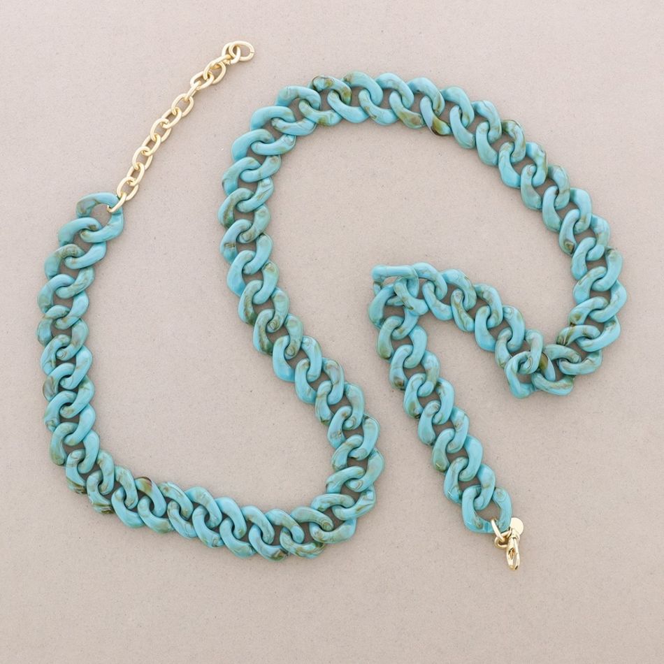 COLLAR LARGO ESLABONES RESINA