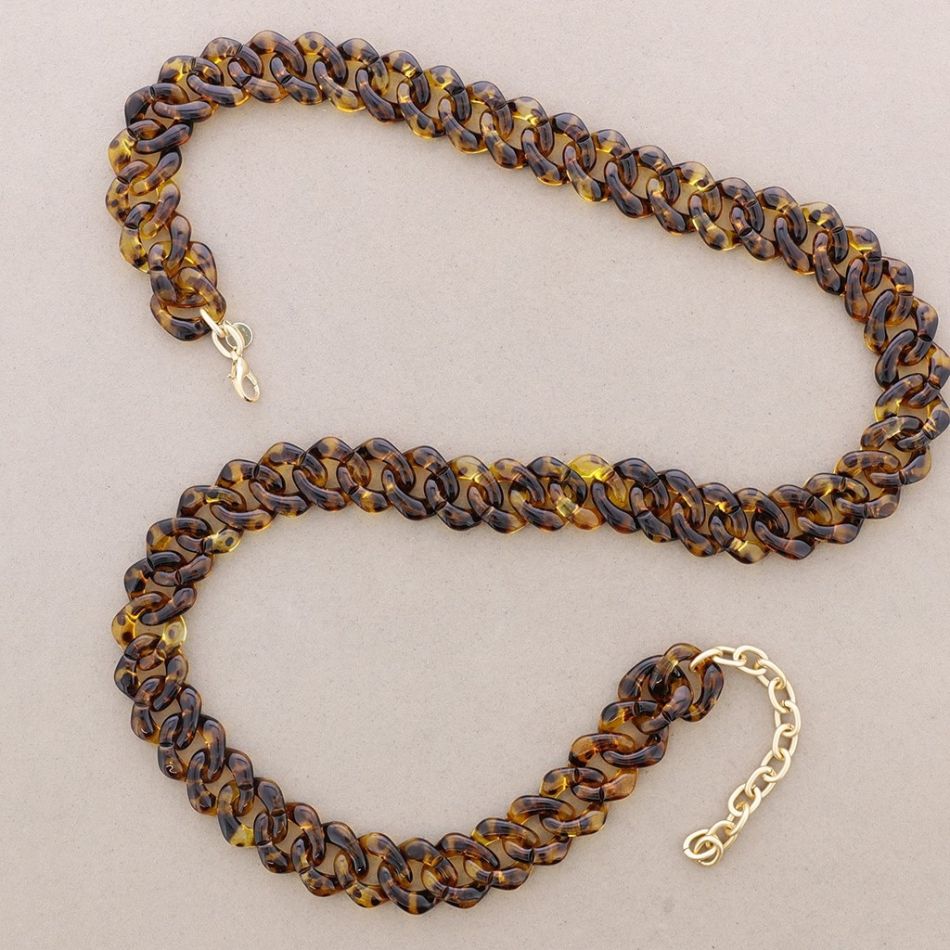 LONG RESIN LINK NECKLACE