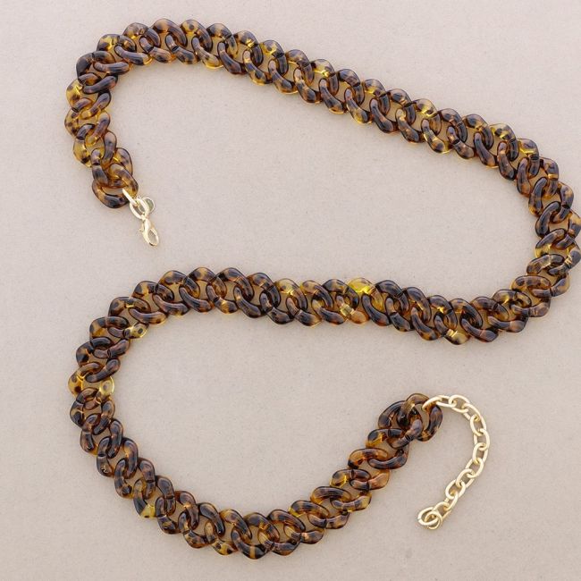 COLLAR LARGO ESLABONES RESINA