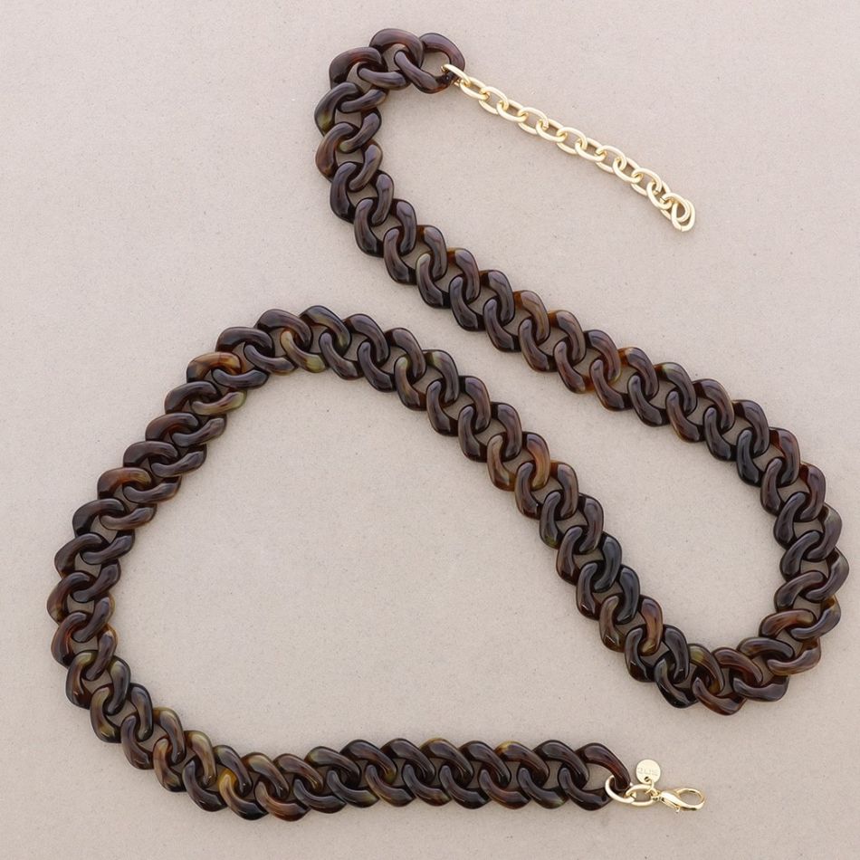 COLLAR LARGO ESLABONES RESINA