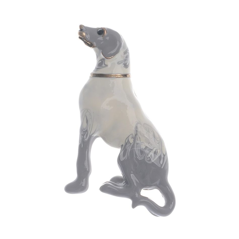 METAL ENAMEL PUPPY BROOCH