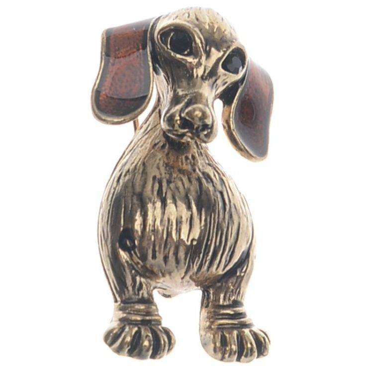 BROCHE PERRITO METAL ESMALTE