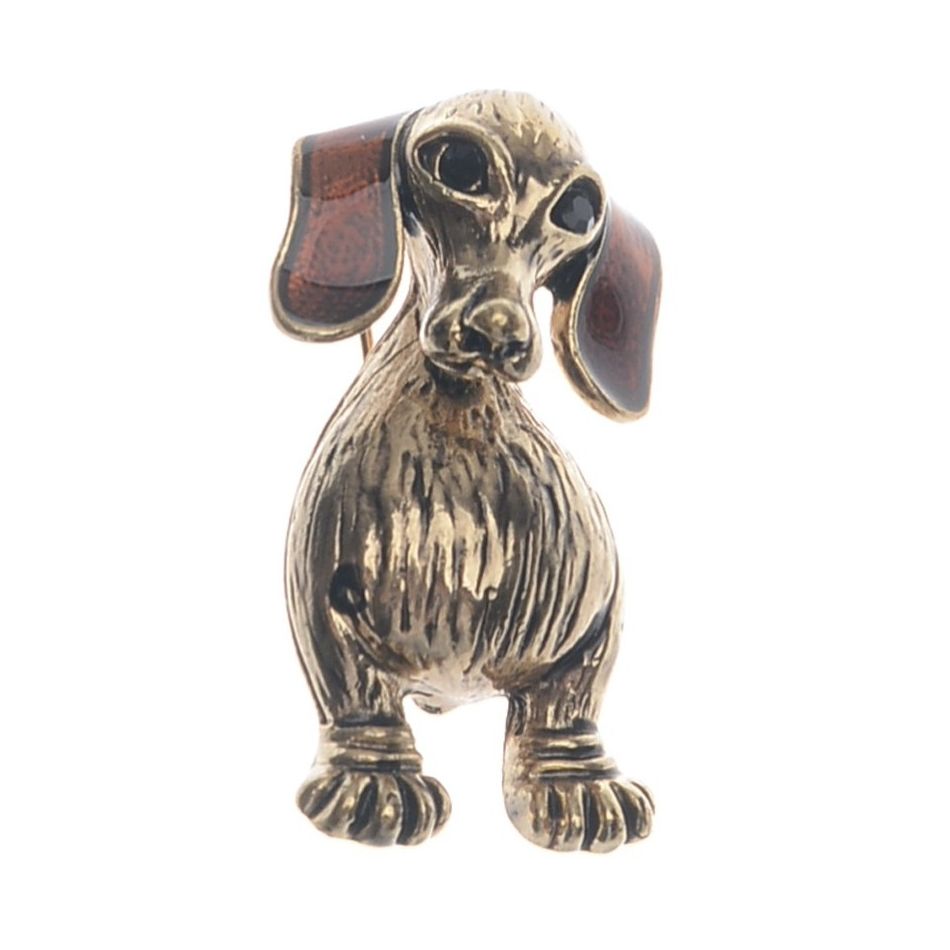 BROCHE PERRITO METAL ESMALTE