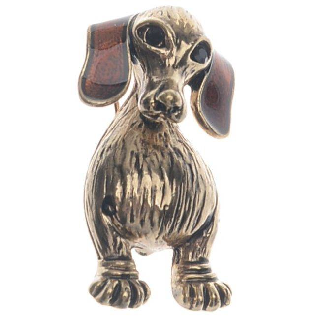 BROCHE PERRITO METAL ESMALTE