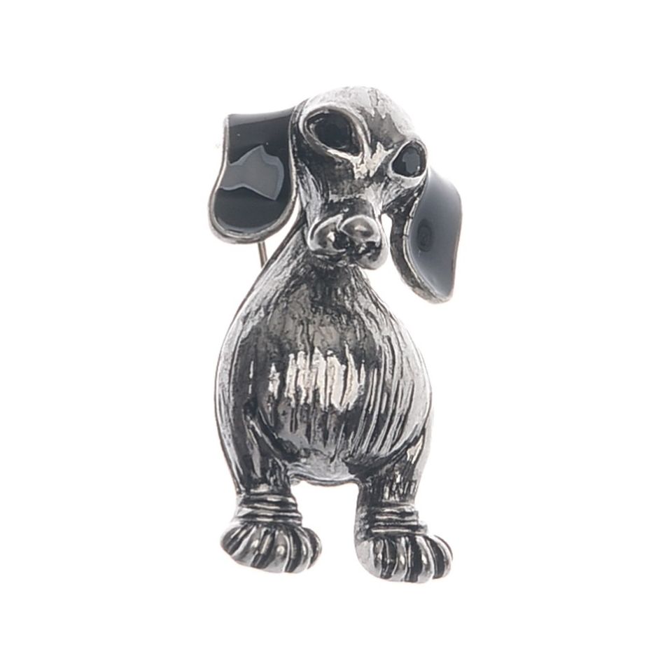 BROCHE PERRITO METAL ESMALTE