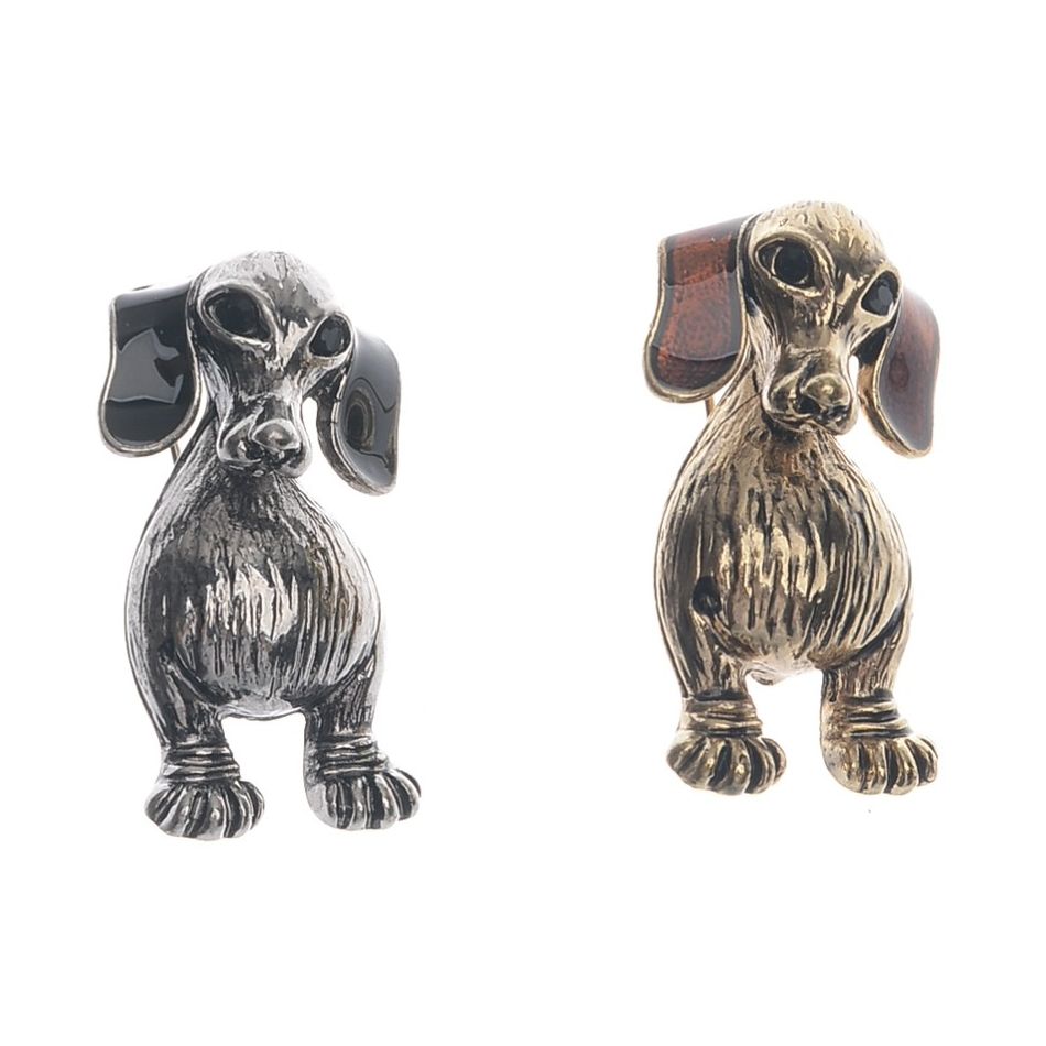 BROCHE PERRITO METAL ESMALTE