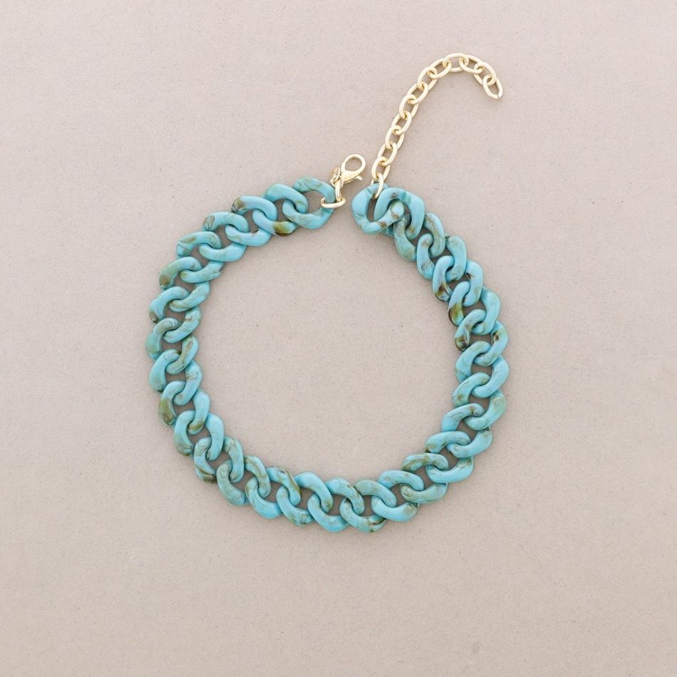 RESIN LINK SHORT NECKLACE