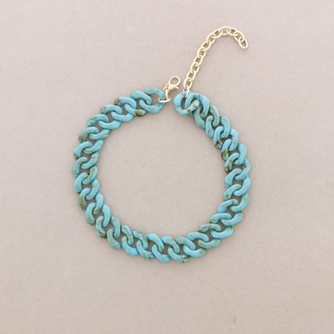 RESIN LINK SHORT NECKLACE
