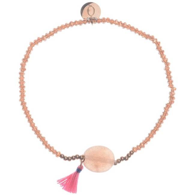 ELASTIC CRYSTAL BEADS FRINGE BRACELET