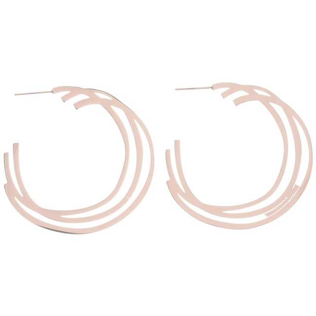 STEEL IRREGULAR HOOP EARRINGS