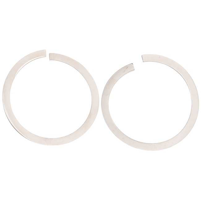 STEEL FLAT HOOP EARRINGS