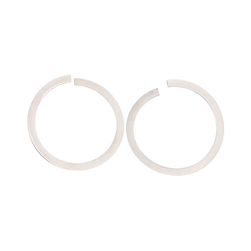 STEEL FLAT HOOP EARRINGS