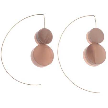 DOUBLE CIRCULAR MATT RESIN EARRINGS