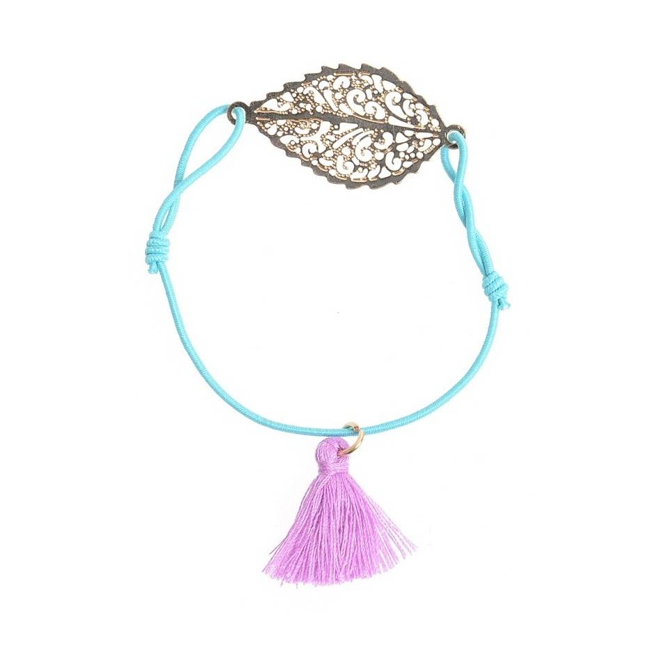 METAL LEAF ELASTIC BRACELET