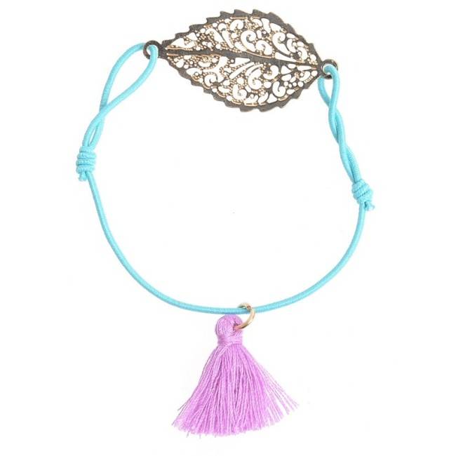 METAL LEAF ELASTIC BRACELET