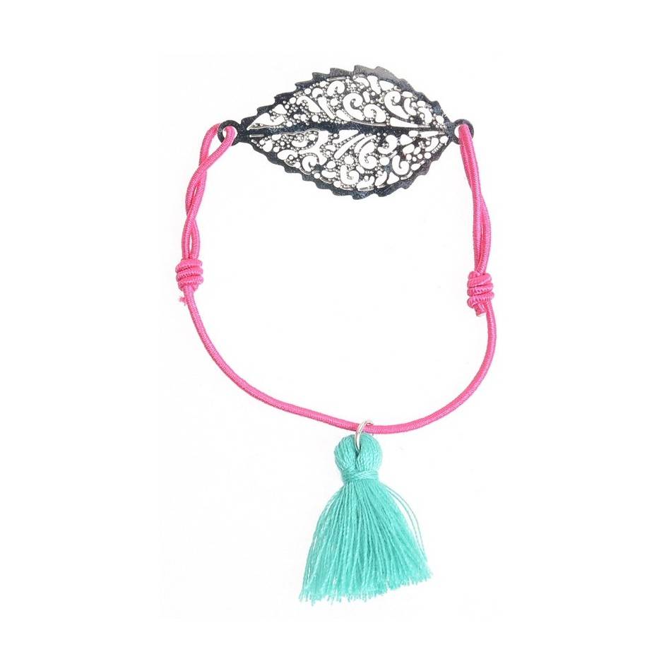 METAL LEAF ELASTIC BRACELET