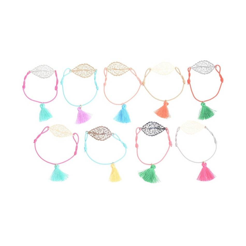 METAL LEAF ELASTIC BRACELET