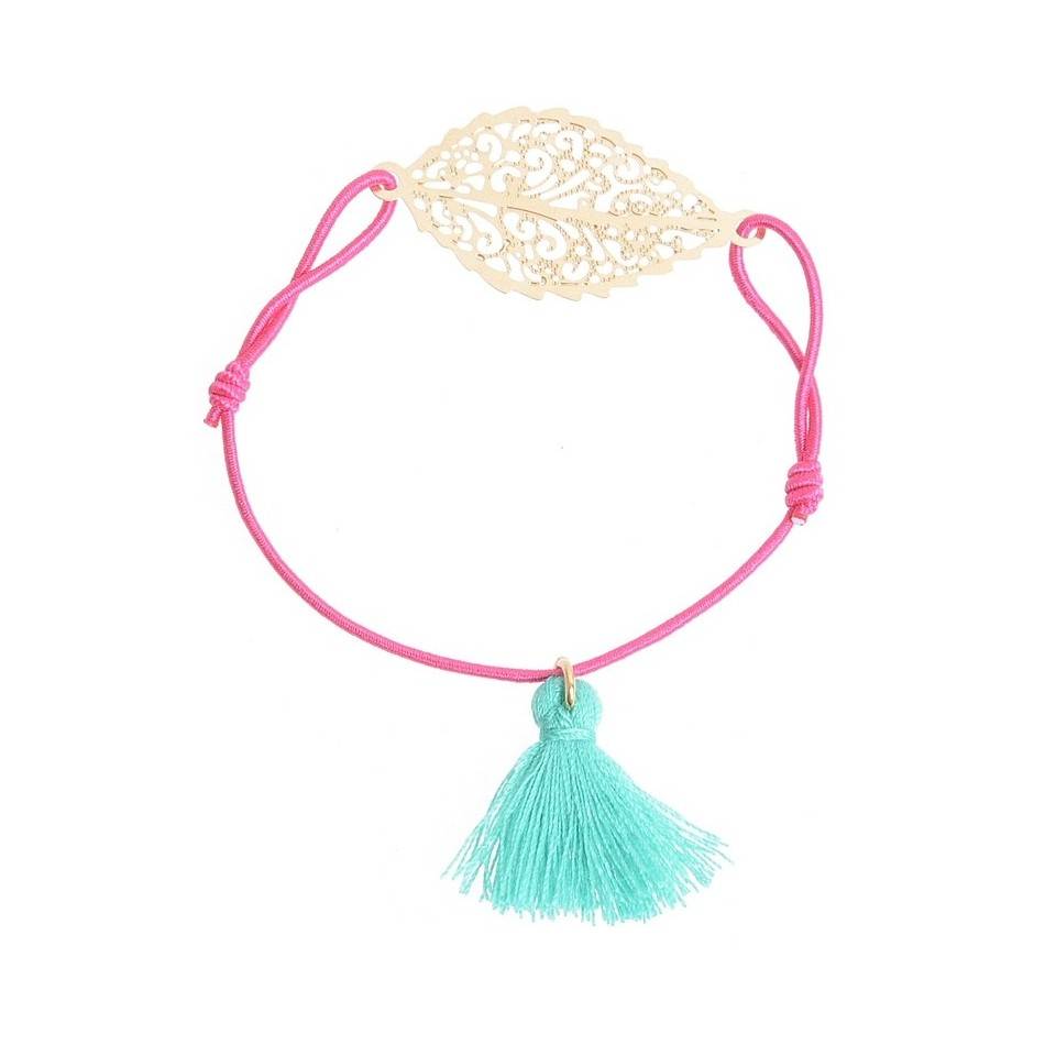 METAL LEAF ELASTIC BRACELET