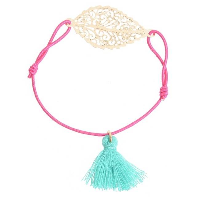 METAL LEAF ELASTIC BRACELET