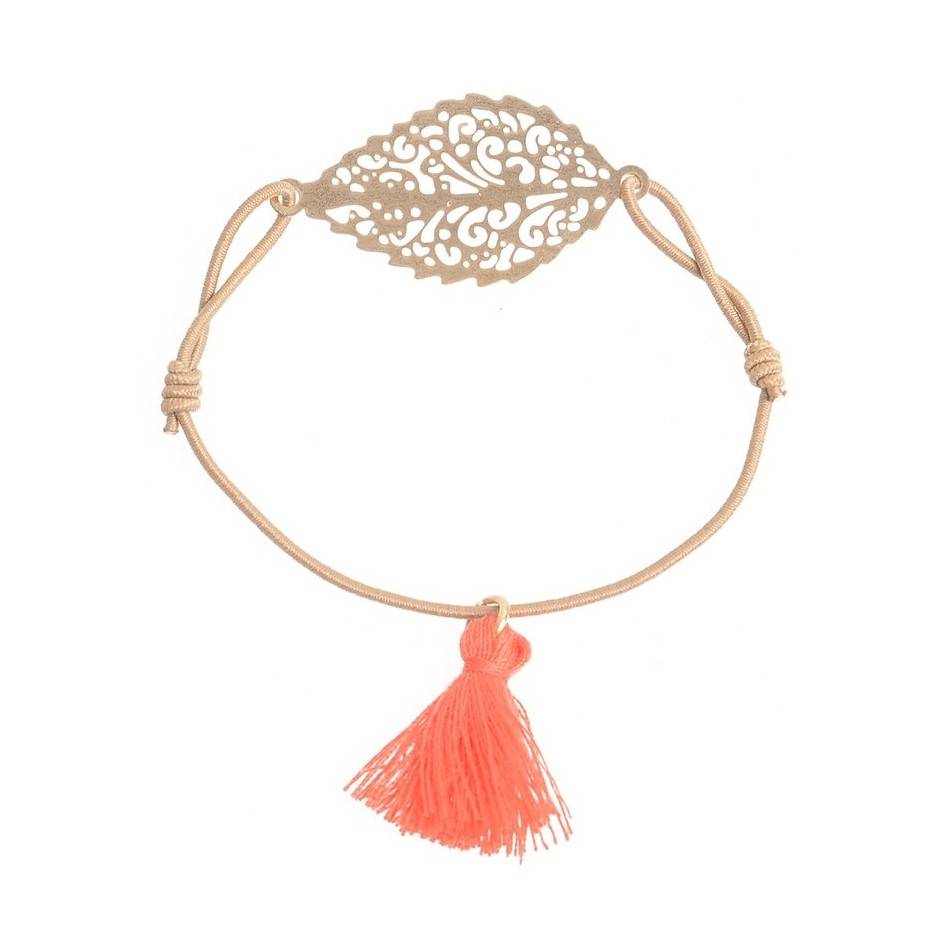 METAL LEAF ELASTIC BRACELET
