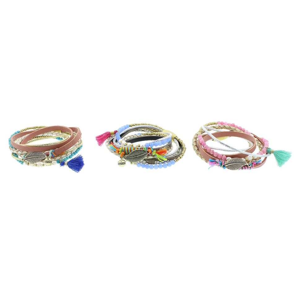 DOUBLE MULTILINE BRACELET WITH MAGNET