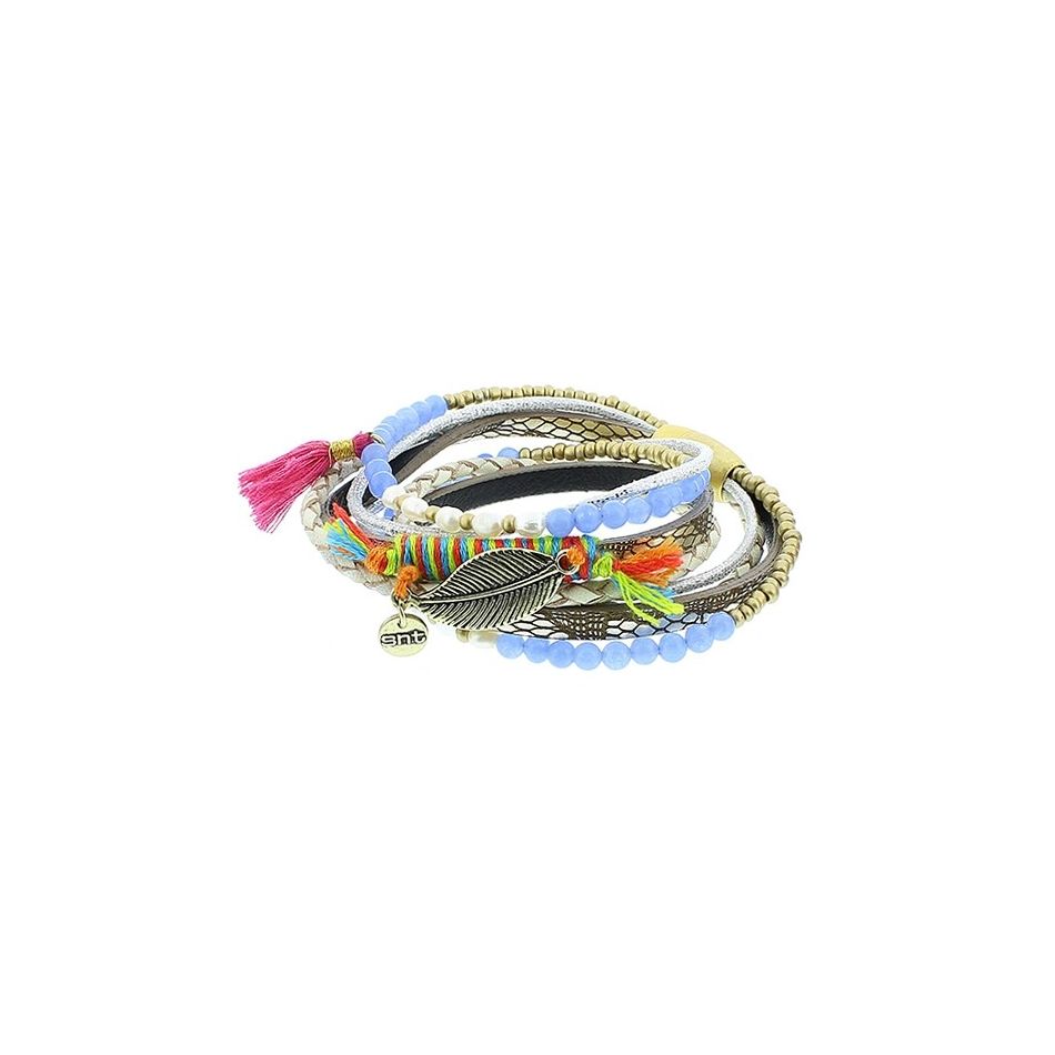 DOUBLE MULTILINE BRACELET WITH MAGNET