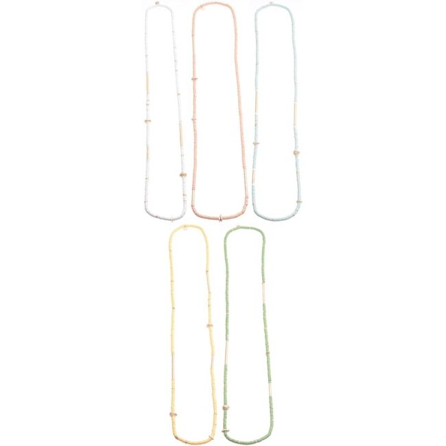 LONG NECKLACE FIMO METAL TUBES