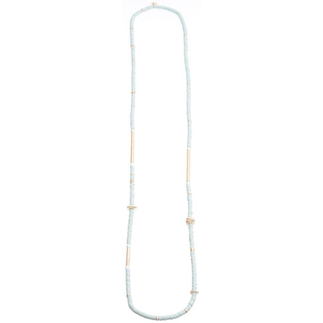 LONG NECKLACE FIMO METAL TUBES