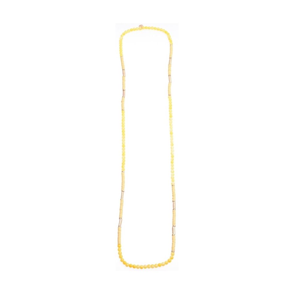 COLLAR LARGO FINO PIEDRAS METAL